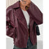 'Dulcinea' Leather Drop Shoulder Jacket - Celes Fashion